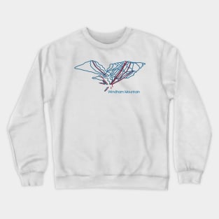 Windham Mountain Trail Map Crewneck Sweatshirt